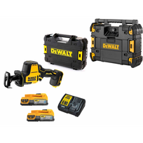 DCS369E2T + DWST1-81079 DeWALT 18V tiesinis pjūklas + DWST1-81079 DeWALT TSTAK radijo imtuvas (2x1.7 Ah)