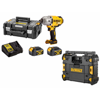 DCF899M2 + DWST1-81079 DeWALT 18V smūginis veržliasukis + DWST1-81079 DeWALT TSTAK radijo imtuvas (2x4.0 Ah)