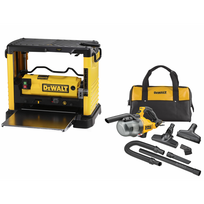 DW733 + DCV501LN DeWALT reismusinės obliavimo staklės (Type 11) + DeWALT 18V rankinis siurblys (1x5.0 Ah)