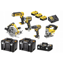 DCK525P3 DeWALT 18V akumuliatorinių įrankių rinkinys (3x5.0 Ah)