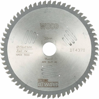 DT4370 DeWALT TCG diskas 216x30 mm 60T