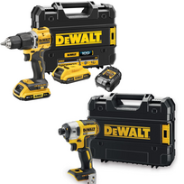 DCD100YD2T + DCF887NT DeWALT 18V XR suktuvas – smūginis gręžtuvas + DeWALT 18V XR Li-Ion smūginis suktuvas (2x2.0 Ah)