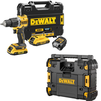 DCD100YD2T + DWST1-81079  DeWALT 18V XR suktuvas – smūginis gręžtuvas + DeWALT TSTAK radijo imtuvas (2x2.0 Ah)