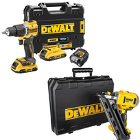 DCD100YD2T + DCN692NT DeWALT 18V XR suktuvas – smūginis gręžtuvas + DeWALT 2 greičių 18V XR Li-Ion viniakalė (2x2.0 Ah)
