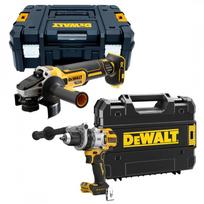 DCD1007NT DeWALT 18V suktuvas - smūginis gręžtuvas + DCG405NT 18V kampinis šlifuoklis