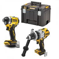 DCD1007N DeWALT 18V suktuvas - smūginis gręžtuvas + DCF860N 18V smūginis suktuvas + DWST83346-1 TSTAK 2.0 įrankių dėžė