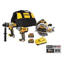DCK324T2 DeWALT 18V įrankių rinkinys (DCD999 + DCF892 + DCS573) (2x6.0 Ah)