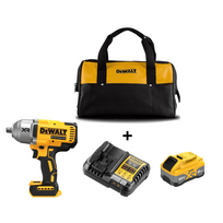 DCF900W1C DeWALT 18V smūginis veržliasukis 1/2" ir minkštas krepšys (1x8.0 Ah)