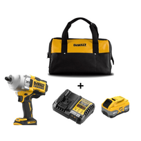DCF961W1C DeWALT 18V smūginis veržliasukis 1/2" ir minkštas krepšys (1x8.0 Ah)