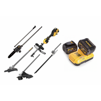 DCMAS5713T2-SET DeWALT 54V daugiafunkcinis įrankis sodui su priedais (2x6.0 Ah)