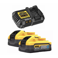 DCB116H2 DeWALT kroviklio ir POWERSTACK akumuliatorių rinkinys (2x5.0 Ah)