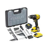 SFMCD716D2A Stanley FATMAX gręžtuvas–suktuvas V20, 2×2.0Ah + 100 vnt. priedų
