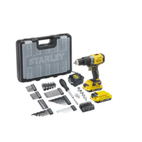SFMCD715D2A Stanley FATMAX gręžtuvas–suktuvas 18V V20, 2 × 2.0Ah + 100 vnt. priedų