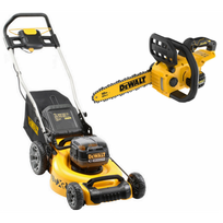 DCMW564P2 DeWALT 2x18V akumuliatorinė žoliapjovė (2x5.0 Ah) + DCMCS565N 18V grandininis pjūklas 30 cm