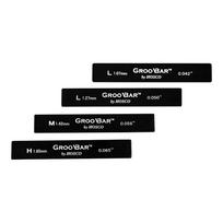 HOSCO Luthier įrankiai GrooBar riešuto griovelio tarpiklių rinkinys gitaroms (4 vnt. 1,07 mm, 1,27 mm, 1,42 mm, 1,65 mm) H-GB4