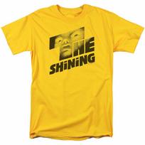 The Shining Šviečiantis Plakatas Marškinėliai Licencijuotas Siaubo Filmas Retro Klasika Geltoni Unisex Marškinėliai M