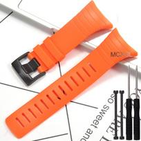 Guminis keičiamas dirželis Suunto core vyriškam sportiniam vandeniui atspariam laikrodžiui Juodi laikrodžio priedai Apyrankės Suunto core oranžinė