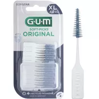 GUM Soft-Picks Original tarpdančių šepetėliai, XL dydis, 40 vnt.