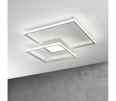 Ondaluce - dimeriuojamas LED lubinis šviestuvas DOWEL LED/46W/230V 55x55 cm sidabrinis