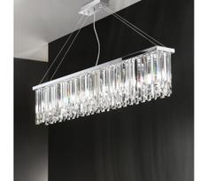 Ondaluce - Krištolinė liustra ant laido BATIDA 8xE14/10W/230V blizgus chromas