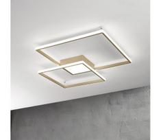 Ondaluce - Dimeriuojamas LED lubinis šviestuvas DOWEL LED/46W/230V 55x55 cm auksinis