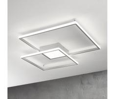 Ondaluce - dimeriu reguliuojamas LED lubų šviestuvas DOWEL LED/60W/230V 75x75 cm sidabro spalvos