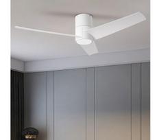 ZEVENTI - LED lubinis ventiliatorius BARROSA LED/18W/230V Wi-Fi Tuya baltas + su nuotoliniu pultu