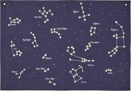 Ferm Living Sieninis žemėlapis Constellation žvaigždynai 70 x 100 cm, tamsiai mėlynas