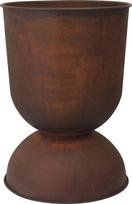 Ferm Living Vazono dangtis Hourglass L, rūdžių spalvos