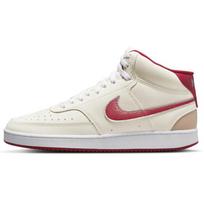 Nike Court Vision Series Synthetic Leather Retro Rubber Sole Non-Slip Durable Lightweight Mid-Top Sneakers Men Sneakers White Red DQ4977-161 42.5