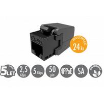 Solarix Keystone CAT6 UTP RJ45 Black savisriegio jungtis SXKJ-6-UTP-BK-SA | SXKJ6UTPBKSA | 8595684703269