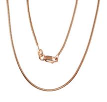 Sidabrinė grandinėlė Gyvatė 1.5 mm, 40 cm vaikams – 925 sidabras, raudono aukso dengimas