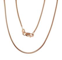 Sidabrinė grandinėlė Gyvatė 1.5 mm, 50 cm – 925 sidabras, raudono aukso dengimas