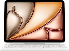"Apple Magic Keyboard" dėklas 11 colių "iPad Air" (M3), itin patogus rašyti, integruotas "Trackpad", vokiškas - Baltas