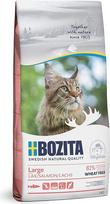 "Bozita Large Wheat Free Salmon" - 2 kg sausas ėdalas didelių veislių katėms - 31 % baltymų ir 18 % riebalų neturintis ėdalas jautrioms katėms - be cukraus ir GMO