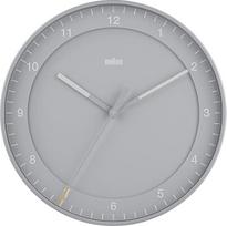 "Braun Classic" radijo bangomis valdomas laikrodis Vidurio Europos laiko juostai (DCF/GMT+1), tyliai judantis, lengvai nuskaitomas, 30 cm skersmens, pilkos spalvos, modelis BC17G-DCF