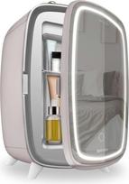 "Cecotec Bamba CoolingBeauty 6000" mažas kosmetinis šaldytuvas 6 l veidrodinis rožinis mini šaldytuvas su veidrodinėmis durelėmis, 3 intensyvumo LED apšvietimu, šaldymas iki 10ºC