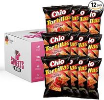 "Chio Tortillas" traškučiai "Wild Peppers" - traškūs užkandžiai, 12 x 110 g pakuotė | + supakuota su stilinga SWEETS´N FOOD pakavimo juosta
