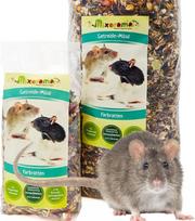 "Colour Rats Grain Muesli" - rūšiai tinkamas natūralus žiurkių maistas be granulių - visavertis maistas