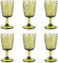 "Excelsa Leaf" 6 stiklinių rinkinys, žalias tonuotas stiklas, 300 ml