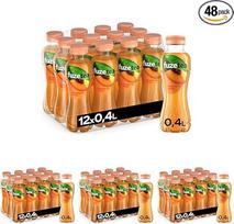 "Fuze Tea Black Tea Peach" - išskirtinis juodosios arbatos ir vaisinio persikų skonio derinys - tausiai išgaunama arbata - vienkartiniai buteliukai (12 x 400 ml) (4 vnt.)