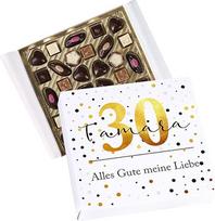 "Herz & Heim Lindt" šokoladiniai saldainiai, 155 g, įvairūs motyvai Gimtadienis - sveikinimai - padėka, personalizuotas sveikinimas su gimtadieniu