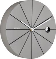 "Karlsson Destacado Cuckoo Wall Clock Grey" 28 x 28 x 28 cm Apvalus plastikinis sieninis laikrodis Modernūs svetainės sieniniai laikrodžiai Laikrodis su kukaite