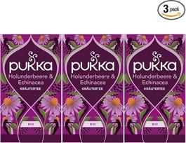 "Pukka" šeivamedžio uogų ir ežiuolės ekologiška vaisių arbata, 3 pakuotės, 60 arbatos maišelių