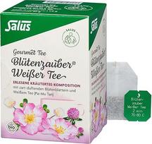 "Salus" - gurmaniška arbata - "Flower Magic White Tea" - vaistažolių arbata su 45 % baltosios ir 7 % žaliosios arbatos - 15 filtrų maišelių (27 g)