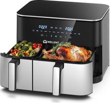 11L Heißluftfritteuse 2 kameros (4+7L) - 2600W Airfryer 10-in-1 Heissluftfritteuse Doppelkammer - Air Fryer mit Dual Zone