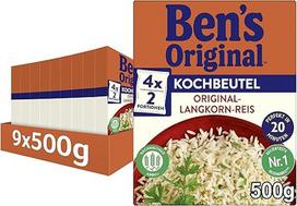 BEN'S ORIGINAL Originalūs ilgagrūdžiai ryžiai 20 minučių virimo maišelyje 9 x 500 g