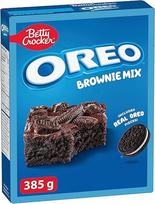 BETTY CROCKER Brownie Mix - Oreo Brownie Mix, 385 g pakuotė, kepimo mišinys, tereikia įpilti vandens, skonis kaip naminis, lengva kepti