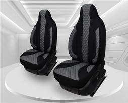 BREMER SITZBEZÜGE Measure Pilot automobilio sėdynių užvalkalai, suderinami su "Ford Transit 7" vairuotojo ir keleivio sėdynėmis nuo 2014 m. / Automobilio sėdynių užvalkalų rinkinys Automobilių sėdynių užvalkalai, 2 vnt., juodos/pilkos spalvos