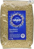 Davert Natūralūs apvalių grūdų ryžiai, 4 vnt. (4 x 1 kg) - ekologiški